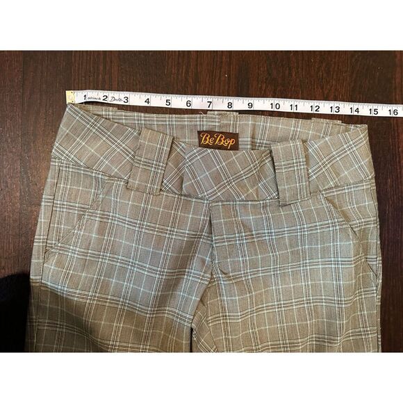 Y2K Bebop Low Rise Plaid Trouser Pant Sz 3 - Picture 4 of 9